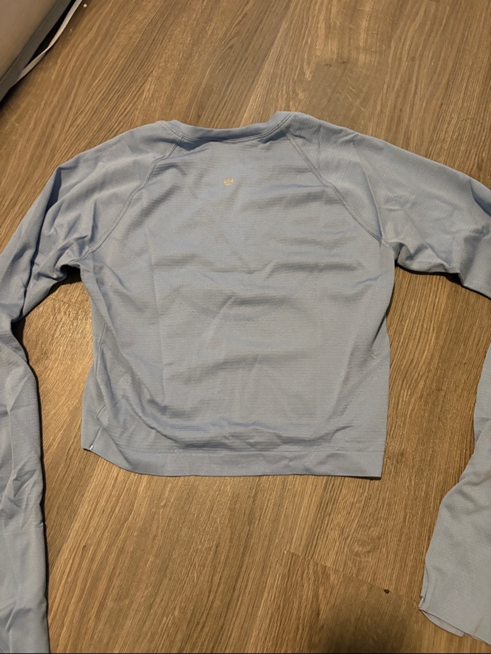 lululemon athletica Light Blue Long-Sleeve Crop Top